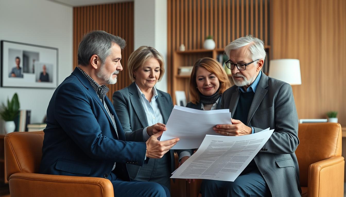 Senior legal team and family support